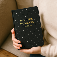Journal des moments de pleine conscience LABON, carnet relié pour la réflexion sur la pleine conscience, la gratitude quotidienne, le soin de soi et la croissance personnelle