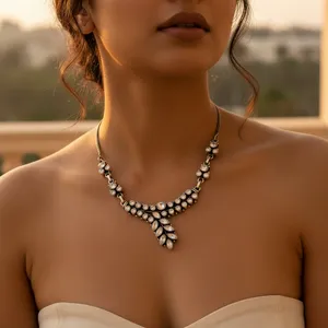 Collier pendentif élégant et délicat en argent sterling 925 avec chaîne à maillons en zircon pour femmes, à porter au quotidien - Product Image 2
