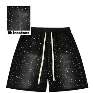 Pantalones Cortos Deportivos de Alta Calidad Glory, con Logotipo Personalizado, Pedrería, Talla Grande para Hombre, Transpirables, Casuales, OEM - Product Image 1