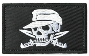 Crâne Pirate Broderie PVC Patch pour Badges Tactiques 3D Fer-Sur Rectangle Sergé Sac À Dos Veste Applique Crochet Boucle Conception - Product Image 2