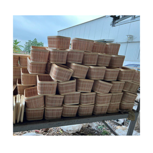 เครื่องใช้ที่ดีสําหรับสนามกีฬากลางแจ้งคอนเสิร์ตพร้อมตะกร้าไฟตะกร้าปิกนิกไม้ไผ่ที่มีรูปแบบ - Product Image 3