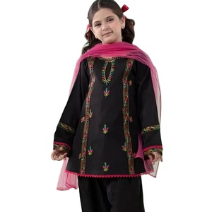 Elegante Salwar Kameez Hecho a Mano para Niñas, Diseño Tradicional para Invierno y Verano, Ropa Casual para Fiestas, Cómodo y Transpirable - Product Image 1