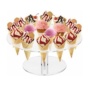 ที่ใส่ไอศกรีมทรงกรวยทำจากอะคริลิคใสดีไซน์ทันสมัย - Product Image 2