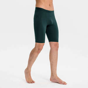 High Elastic Mid Waist <b>Compression</b> Sports Short Men's Breathable Gym Yoga Shorts Pants Base Layer for Workout - Product Image 3