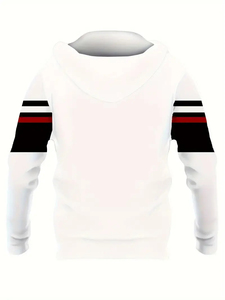 Nuevo chándal de moda, prendas de vestir, sudadera con capucha y cremallera con rayas laterales, ropa de gimnasio, ropa informal, chándal para hombres - Product Image 3