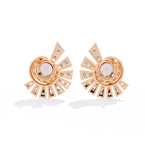 Venta al por mayor personalizado de gama alta de laboratorio CVD diamante corte sol Stud pendientes blanco/amarillo/oro rosa IGI certificado elegante decorativo - Product Image 3