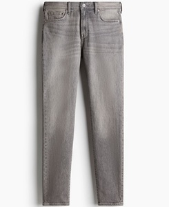 กางเกงยีนส์ผ้าฝ้าย100% รัดรูปคุณภาพสูงของผู้ชาย5กระเป๋าผ้ายืดสีขาวเข้มยืดได้สำหรับใส่สบาย @ ขายส่งราคาโรงงาน - Product Image 5