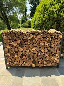 Troncos de leña de roble, leña de fuego seca en horno para fogata, horno de pizza, leña dividida para estufa individual 1200 Cub. En 15-20lb - Product Image 2