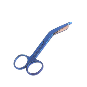 Ciseaux de chirurgie enduits de couleur bleue 115 mm lame tranchante métal acier professionnel ciseaux de salle de chirurgie chirurgicale - Product Image 2