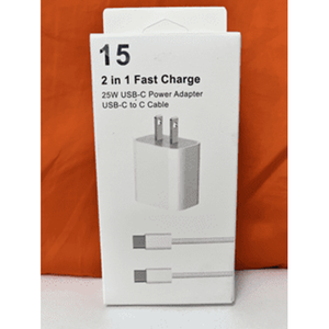 อะแดปเตอร์แปลงไฟ 2-in-1 แบบชาร์จเร็ว 25W พร้อมสาย USB-C สำหรับชาร์จเร็วพิเศษ ป้องกันไฟฟ้าลัดวงจร สำหรับ EU US JP ใช้ได้กับหูฟัง - Product Image 1