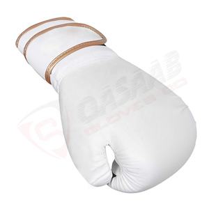 Gants de boxe de Muay-Thaï respirants de haute qualité, de conception personnalisée, en cuir de couleur blanche pour l'intérieur - Product Image 3