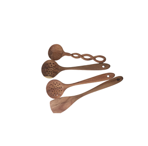 Usine Teck Cuisine En Bois Cuillères Ensemble/Acacia En Bois Cuillère Fourchette Couteau avec Conception Personnalisée pour Ustensiles De Cuisine Outil Gadgets - Product Image 1