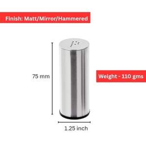 Proveedor al por mayor Metal Acero inoxidable Especiero-Shaker Sal y pimienta Dispensador con agujeros ajustables Botella de condimento - Product Image 6