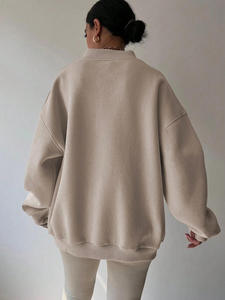 Nouvelle mode en gros, sweat-shirts à capuche pour femmes, en laine d'agneau épaisse, avec broderie de lettres, style ample - Product Image 3