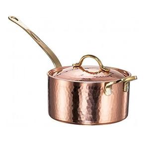 Cacerola de Cobre Martillado con Tapa, Olla de Cocina de Calibre Grueso para el Hogar, Restaurante, Hotel, para Cocinar y Servir, Juego para Uso en el Hogar, Cocina y Hotel - Product Image 1