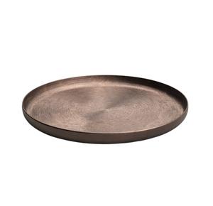 ถาดคุณภาพสูง ทนทาน ถาดเสิร์ฟทรงกลมทำจากโลหะและไม้ สำหรับเครื่องดื่ม ขนม ของว่าง ตกแต่งบ้านอย่างมีสไตล์ ใช้งานได้หลากหลาย - Product Image 5