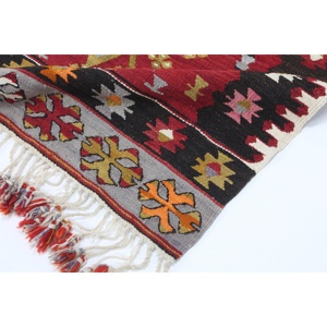 พรมวินเทจขนาด 2.7x4.3 ฟุต พรมตุรกีขนาดเล็ก พรมขนสัตว์สีแดงสไตล์ตะวันตกเฉียงใต้ - Product Image 5