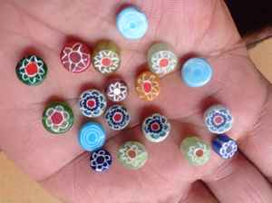 Custom Made Millefiori Flower Glass <b>Beads</b> in <b>Assorted</b> Colors Sizes and Pattens Ideal of Resale by <b>Bead</b> Stores. - Product Image 3