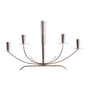 Candélabre de luxe en aluminium argenté de qualité supérieure Décoration de maison et d'hôtel pour centre de table de mariage et Noël Meilleur prix - Product Image 5