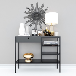 Contemporary Minimalist <b>Entry</b> <b>Console</b> <b>Table</b> with Drawers and Multiple Tiers <b>for</b> Villa and Living Room - Product Image 1