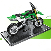 Juego de Bloques de Construcción Personalizados para Niños, Modelo de Motocicleta, Juguete Educativo, Juego de Coches de Plástico, Venta Caliente 2026
