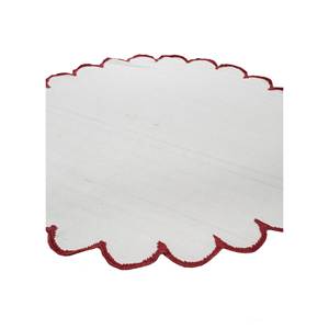 Tapis en laine tissée plate Alhambra ivoire, 10 mm d'épaisseur, couleur unie, rectangulaire, pour salon ou couloir, modèle ADWL-13198 - Product Image 2