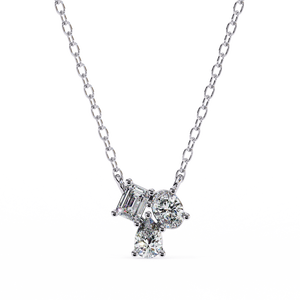 Fabulous 18K Gold Women's Pendant Lab Grown Diamond Charm - Product Image 1