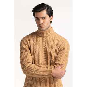 เสื้อสเวตเตอร์คอเต่ามีฮู้ดลายดอกไม้ปักลายดอกไม้สำหรับผู้ชาย MN-SWT-WS24-025 - Product Image 3