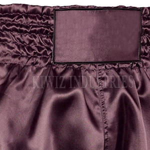 2024 nouveauté hommes Muay Thai Satin Shorts qualité supérieure vêtements doux pour la lutte et la lutte motif solide avec Logos - Product Image 3