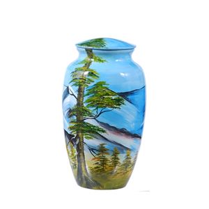 Urna funeraria de diseño todoterreno más hermosa, urna de Metal monarca para adultos para cenizas humanas, proveedor funerario, urnas con imagen - Product Image 2