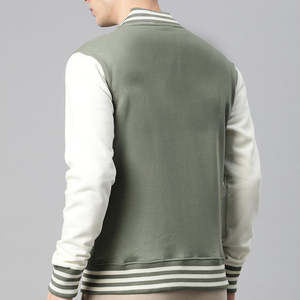 Veste universitaire de haute qualité avec broderie personnalisée, travail de patchwork, laine/polyester, manches en PU, veste bomber de baseball, veste universitaire pour hommes, toute l'année - Product Image 6