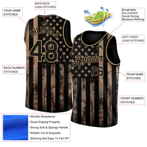 Nueva Camiseta de Baloncesto de Camuflaje Personalizada de Diseño Personalizado Más Vendida, Cómoda, Transpirable y de Alta Calidad - Product Image 2