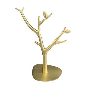 Présentoir à bijoux en métal présentoir de designer fait main enduit de poudre d'or taille personnalisée support de bijoux décoratif pour la maison. - Product Image 1
