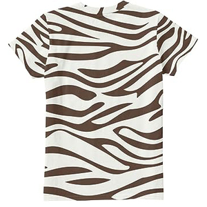 Diseño de textura de cebra 100% camiseta de verano de algodón con logotipo personalizado sublimado casual unisex camisetas de manga corta - Product Image 3