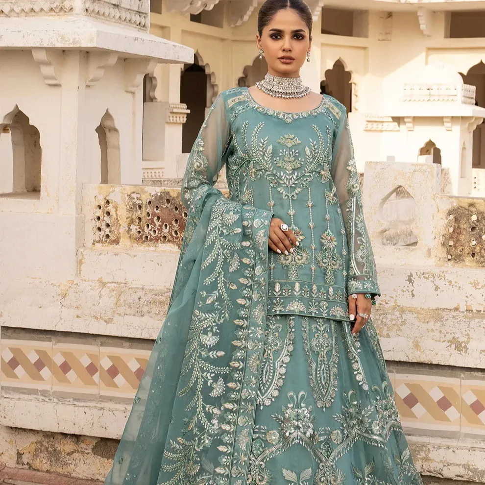 Phụ Nữ Đám Cưới Shalwar Kameez Thiết Kế Cho Phụ Nữ Pakistan Partywear Salwar Kameez Váy Phụ Nữ Partywear Quần Áo Phụ Nữ