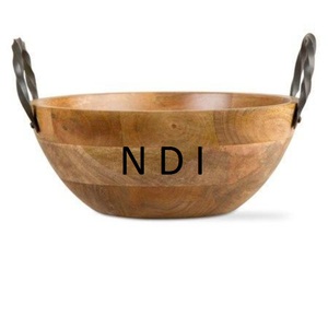 Finition en noyer bol de service à salade de fruits hôtel Restaurant centres de table magnifique Look bol de service de fruits - Product Image 6