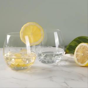 Verres à vin courts en forme de ballon, sans pied, en <span class=keywords><strong>cristal</strong></span> sans plomb, 502 ml, style classique, écologiques, réutilisables pour le vin, la bière, les fêtes - Product Image 2