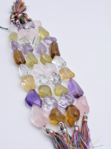Gemas Mixtas Facetadas en 4 Hilos, Piedras Preciosas Naturales para la Elaboración de Joyería Fina - Product Image 2
