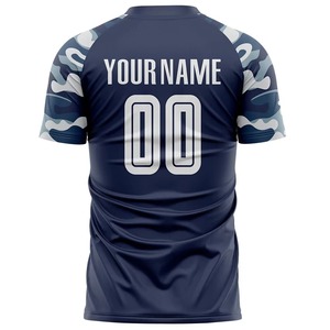 Maillot de football personnalisé par sublimation |   Uniforme de football respirant à séchage rapide |   Vêtements de sport d'équipe OEM |   T-shirt unisexe à col rond et manches courtes - Product Image 2