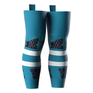 Chaussettes de hockey sur glace sublimées en tissu polyester léger 2025, entièrement personnalisables, nouveau style - Product Image 2