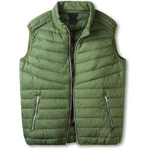 Gilets bouffants de couleur unie pour hommes, poches respirantes à fermeture éclair, conception personnalisée pour l'hiver, service de marque OEM fabriqué au Pakistan, vente en gros - Product Image 3