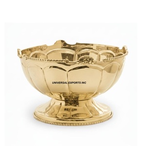 Gold Plated Metal <b>Chocolate</b> Bowl Round Shape Table Decorative Sweet Bowl Premium Quality <b>Fancy</b> <b>Chocolate</b> Bowl - Product Image 1