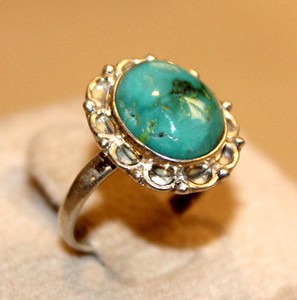Party Wear 925 Sterling Silver <b>Turquoise</b> <b>Ring</b> Custom Design for Yoga Studio Gift Premium Quality - Product Image 4