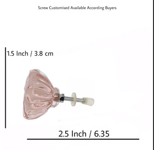 Tiradores de Cristal Rosa para Cajones y Armarios, Modelo CK 558 - Product Image 3