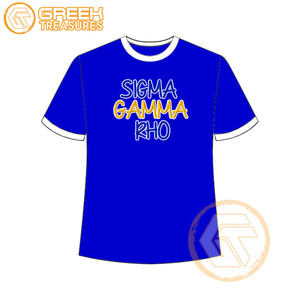 Vente en gros de t-shirt Sigma Gamma Rho pour femmes vêtements de sororité jersey de coton t-shirt respirant de haute qualité vêtements grecs pour femmes - Product Image 2