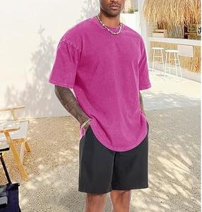 Fabricant personnalisé 300 g/m² T-shirt surdimensionné T-shirt Vintage Sun Fade T-shirt Acid Wash Heavyweight Graphic Loose Boxy t Shirt Men - Product Image 3