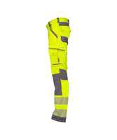 Pantalon de travail haute visibilité pour homme, poches mi-hautes, tissu extensible respirant, bande réfléchissante, protection imperméable classe 2