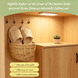 ตะกร้าแขวนผนังทำจากผักตบชวาธรรมชาติ ตะกร้าเก็บของทำมือ ขายส่ง เป็นมิตรกับสิ่งแวดล้อม ผลิตในเวียดนาม - Product Image 5