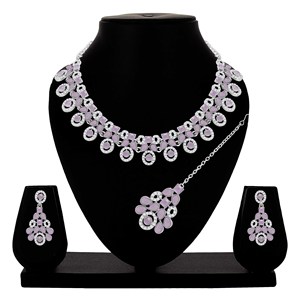 Conjunto de collares de piedra austriaca Colorstone, joyería de plata para boda y fiesta, regalo perfecto para ella, incluye pendientes - Product Image 1