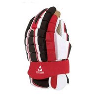 Service OEM, fabrication au Pakistan, gants de hockey sur glace en cuir de haute qualité, doigts entièrement couverts, légers, antidérapants, fermeture à boucle auto-agrippante, personnalisables